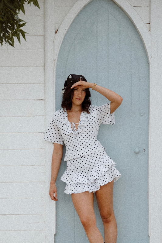 Lenni Ruffle Shorts | Polka Dot